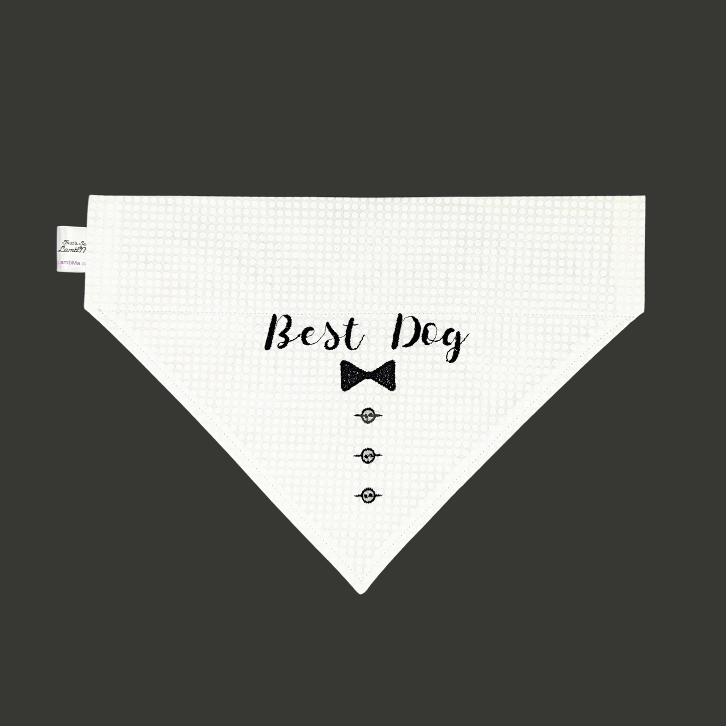 Best Dog Wedding - Embroidered Print - Dog Bandana