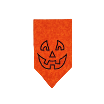 Jack o' Lantern Orange- Embroidered Print - Dog Bandana