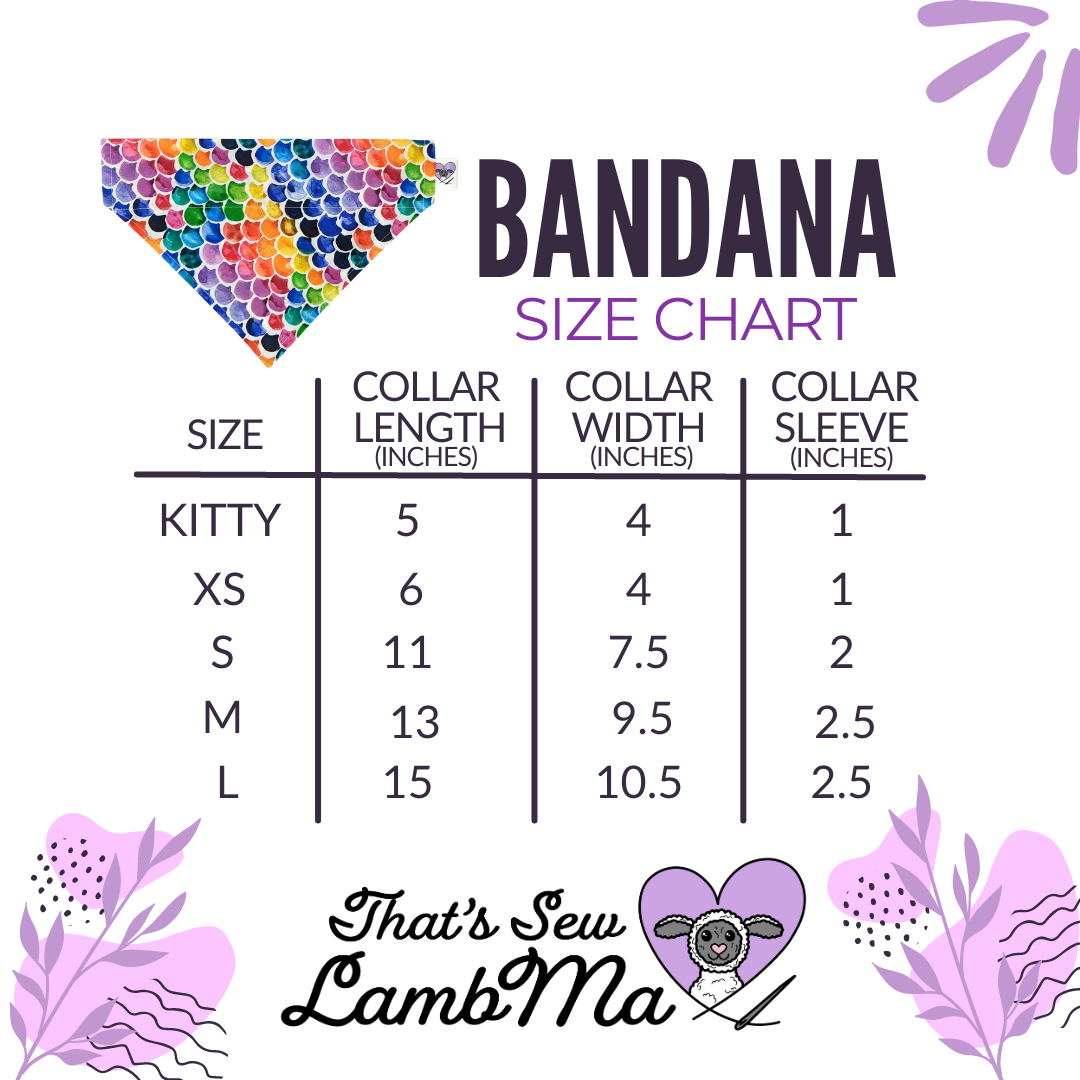 Valentine's Hearts on Black - Dog Bandana