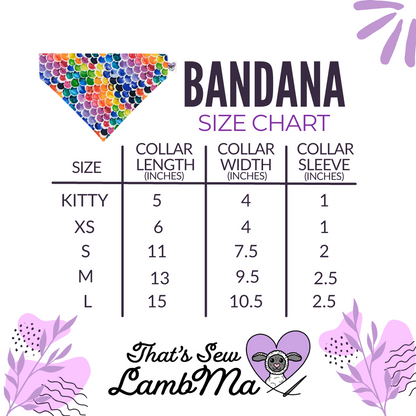 Valentine's Hearts on Black - Dog Bandana