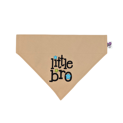 Little Bro - Embroidered Print - Dog Bandana