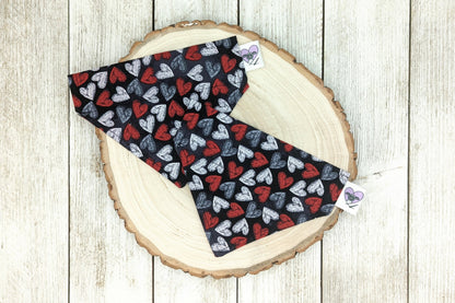 Valentine's Chalk Hearts - Dog Bandana