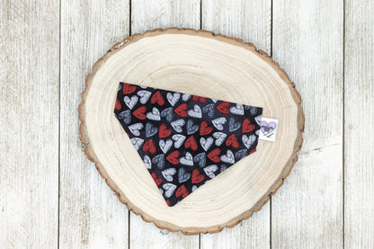 Valentine's Chalk Hearts - Dog Bandana