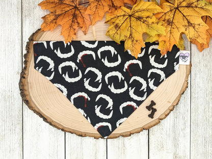 Vampire Fangs Halloween - Glow in the Dark - Dog Bandana