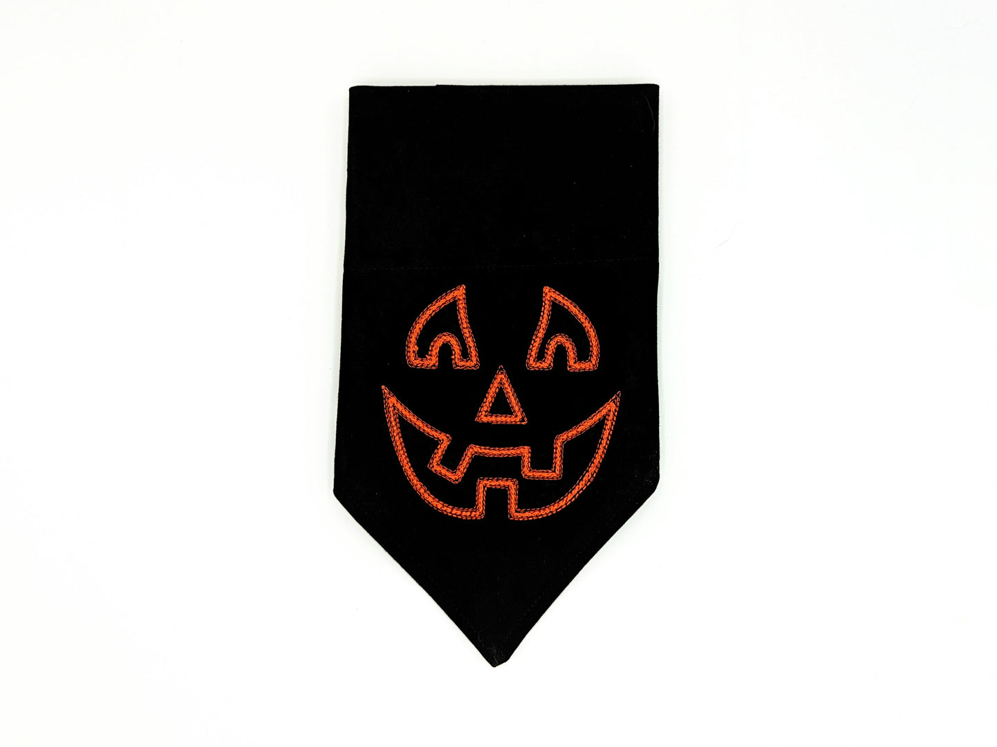 Jack o' Lantern Black - Embroidered Print - Dog Bandana