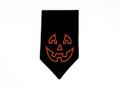 Jack o' Lantern Black - Embroidered Print - Dog Bandana